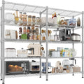 Homdox 5 Tier Storage Shelves, Heavy Duty Wire Shelving Unit, Adjustable Metal Shelves for Storage, Garage Rack Pantry Shelves Kitchen Shelving, 14"x60"x72", Silver Gray