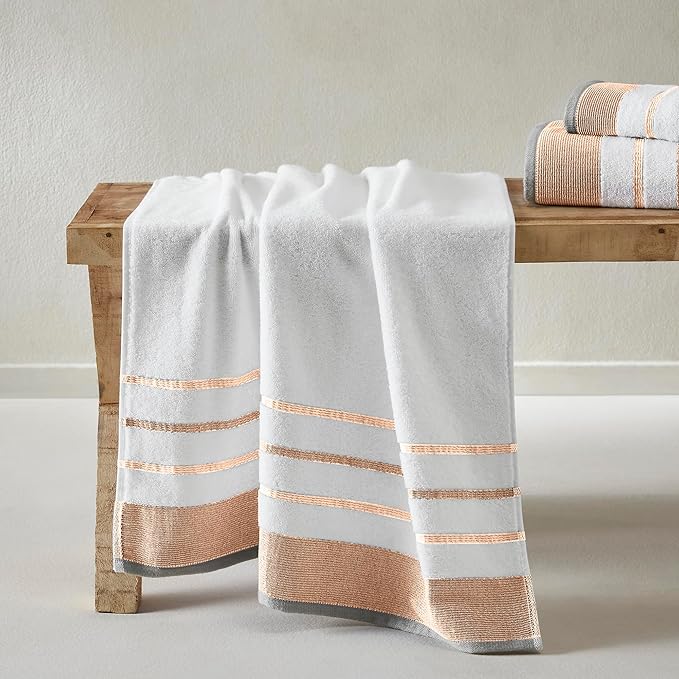 Great Bay Home Decorative Hand Towel Set - Luxury Cotton 4 Pack 26x16 Hand Towel Set - Luxurious, Ultra-Soft, Durable Towels for Bathroom Decor (Clay/Taupe)
