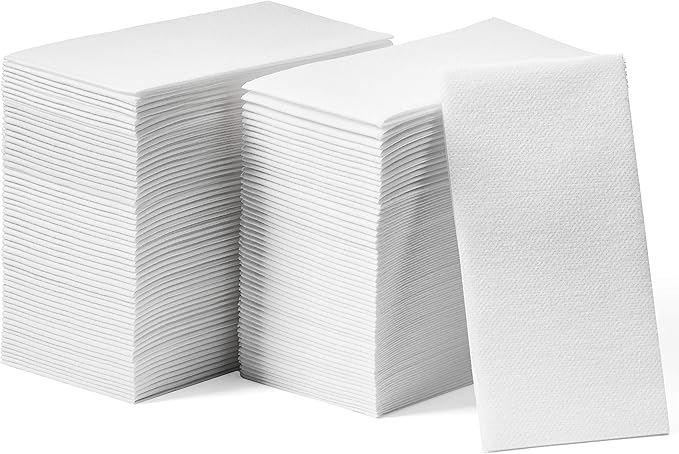 Disposable Linen-Feel Guest Hand Towels [MEDIUM SIZE - Pack of 3000] - Disposable Cloth-Like Bathroom Napkins - Soft And Absorbent Paper Napkin For Kitchen, Bathroom, Party, Wedding, Or Event