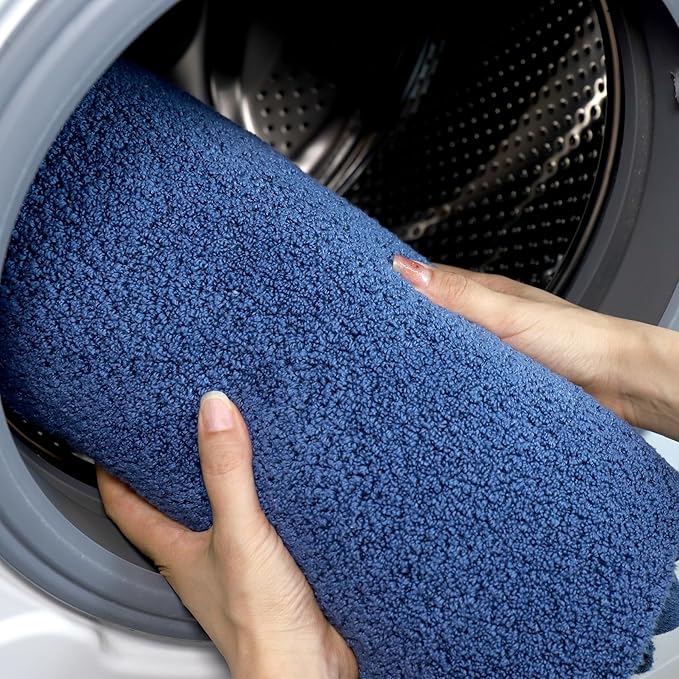 Everplush Diamond Collection 6-Piece Bath Sheet Towel Set, Soft Plush Jacquard Luxury Bath Towels,Highly Absorbent & Fast-Drying Luxury Towels Sets for Bathroom,Shower, or Spa (Navy, Bath Sheet 6PK)