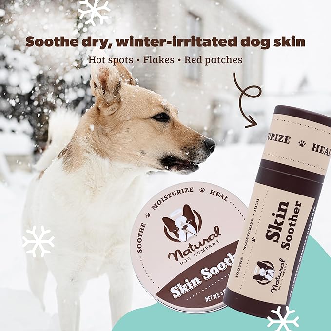 Natural Dog Company Skin Soother Travel Stick 4 Pack – Four 0.15 oz Pocket-Size Dog Skin Balms with Coconut Oil, Cocoa Butter, Calendula & Vitamin E – Helps Soothe Hot Spots, Redness & Irritated Skin