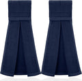 Shimeyao 2 Pcs Cotton Sports Football Towel with Closure Pitching Football Sweat Towel for Sports Gym Men Women Accessories(Dark Blue,Classic)