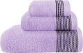 Belizzi Home Ultra Soft 3 Pack Cotton Towel Set, Contains a Bath Towel 28x55 inch, a Hand Towel 16x24 inch & a Wash Coth 12x12 inch, Ideal Everyday use, Compact & Lightweight -Purple