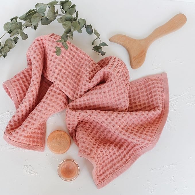 sea me at home Waffle Hand Towel – 100% Turkish Cotton, Quick-Dry, Soft and Absorbent Bathroom Towel