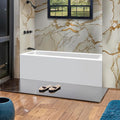 Fine Fixtures Acrylic, Fiberglass Alcove Soaking Bathtub with Integral Apron Front - Drain Included (60" x 36", Left Hand, White)