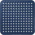 Yimobra Square Shower Mat Non Slip, Super Strong Suction Cups, 21"x21" Bath Tub Mat with Drain Holes, Machine Washable Fast Draining Bath Mats, Bathroom Essentials,Navy Blue