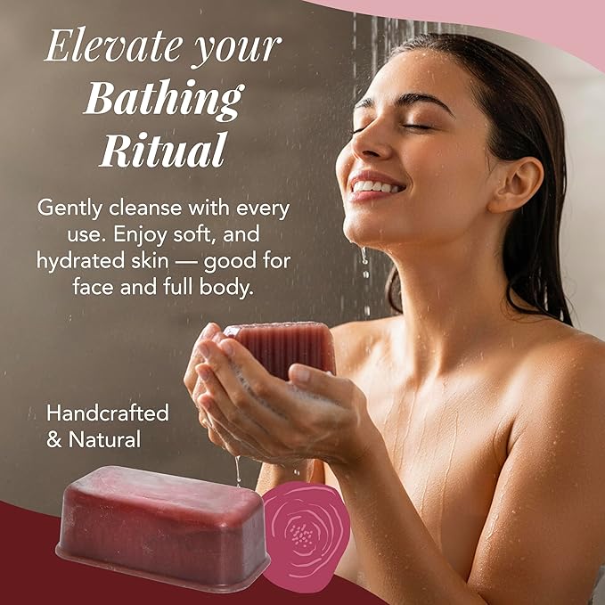Saavy Naturals Soap Bar Patchouli Rose - Plant-Based Ingredients (1LB)
