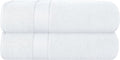 GLAMBURG 700 GSM Premium Cotton 2-Pack Oversized Extra Large Bath Sheet Set - 100% Combed Cotton - 2 Bath Sheets 35x70 - Luxury Hotel & Spa Quality - Durable Ultra Soft Highly Absorbent - White