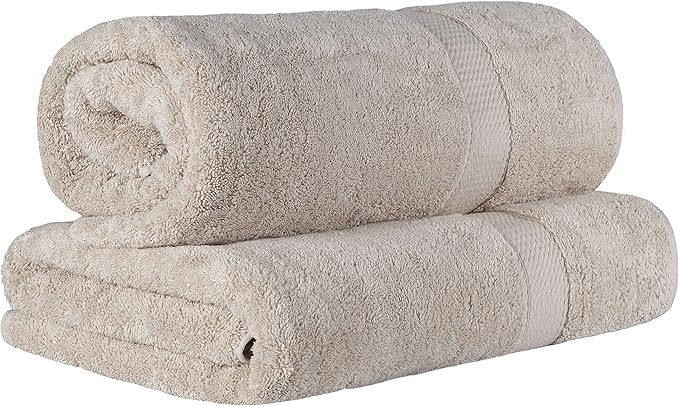 BLUENILEMILLS BNM 800 GSM Premium Quality Egyptian Cotton Bath Sheet Set, 2-Piece Highly Absorbent Sheets for Bathroom & Shower, Hotel & Spa Quality Lush, Durable Quick Dry