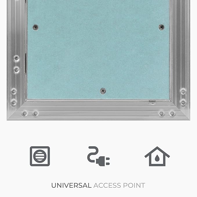 8" x 12" Drywall Access Panel – Waterproof Aluminum Frame Gypsum Hatch – Wall & Ceiling Inspection Door – Easy Install Removable Cover for Plumbing, Electrical, Utility & Ventilation Access