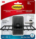 Command Soap Dish for Shower, Damage-Free Hanging, No Tools Soap Holder for Holiday Guests, 1 Matte Black Dish and 2 Water-Resistant Strips
