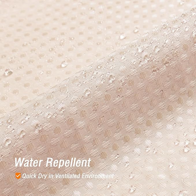 Gibelle Extra Long Shower Curtain 72 x 84, Tall Waffle Weave Textured Fabric Shower Curtain for Bathroom, Water Repellent, Machine Washable, Blush Pink