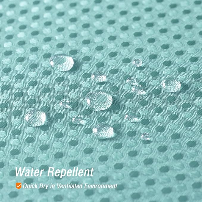 Gibelle Teal Shower Curtain, Waffle Weave Textured Fabric Shower Curtain for Bathroom - Soft Cloth & Hotel Spa Luxury, Water Repellent, Machine Washable, 72X72, Teal
