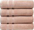 SOFE H&L | Olea Luxury Cotton Turkish Bath Towels Set of 4 Blush | Premium, Soft, Durable, Absorbent | Hotel Quality Plush Towels and Thick Towel Sets
