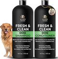 ALFIE'S CHOICE Fresh & Clean Dog Shampoo and Conditioner Set | 16 fl oz Each | Lavender & Rosemary | Deep Cleansing for Smelly Dogs | Deodorizing & Odor Control