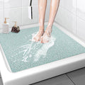 Shower Mat Non Slip - 32x32 Inch Soft Comfort Bath Mat with Drainage Holes, PVC Loofah Massage Bathmat for Shower, Tub, Bathroom, Wet Areas, Quick Drying