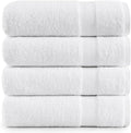 LANE LINEN Set of 4 Bath Towel (28"x54") - 100% Ring Spun Cotton - Turkish Cotton Towels for Bathroom - Quick Drying, Highly Soft & Absorbent Shower Towel Set - Hotel & Spa Quality - White Towel Set