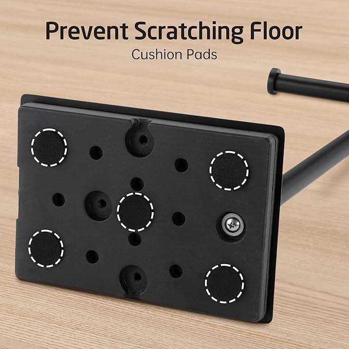 KES Toilet Paper Holder Stand 26.2 Inch Toilet Tissue Holder for Bathroom, Free Standing Toilet Paper Holder SUS304 Stainless Steel Matte Black, BPH286S66A-BK