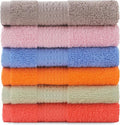 6 Pack 100% Cotton Washcloths Set, Highly Absorbent and Soft Feel Fingertip Towels, 13 x 13 in Quick Dry Face Cloths