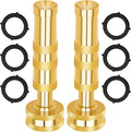 AUTOMAN Brass Hose Nozzle – High Pressure Jet Nozzles 2 Pack, Heavy Duty Sprayer for Garden Hoses, Adjustable Spray Gun, Solid Twist Water Hose Nozzle for Patio, Lawn, Car Wash, Extra 6 Rubber Washers
