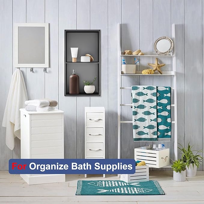 Shower Niche, Stainless Steel Elegant Bathroom Niche, No Tile Needed Recessed Shower Shelf Organizer for Storage