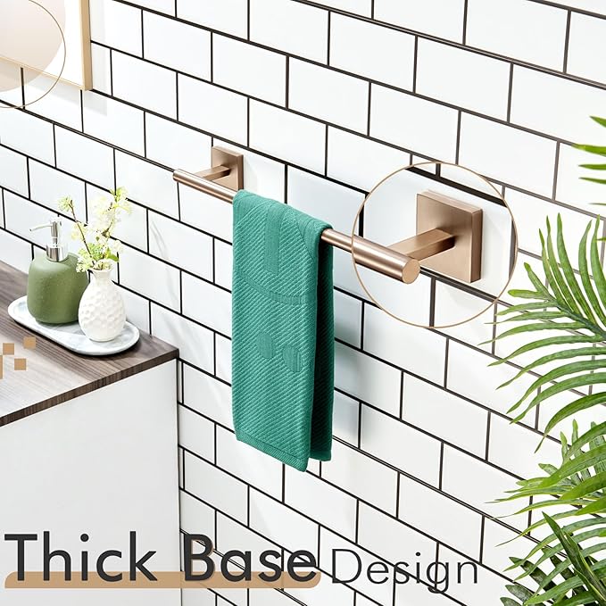 KOKOSIRI Bathroom Towel Bars 12 Inch Towel Ring Champagne Bronze 30CM Hand Towel Holder for Bath Kitchen Wall Stainless Steel B4005CPG-L12