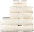 Christy Renaissance 6 Piece Towel Set | Parchment Off-White | 100% Egyptian Cotton | Luxuriously Soft and Super Absorbent | 675 GSM | 2 Bath Towels 2 Hand Towels 2 Face Cloths