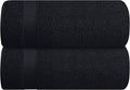 Belizzi Home Cotton 2 Pack Oversized Bath Sheet 35x70, Large Bath Sheet, Ultra Soft, Absorbent, Compact, Eco-Friendly, Recyclable, Quick Drying and Lightweight Towel - Black