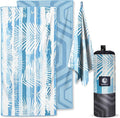 VENTURE 4TH Microfiber Beach Towel: Quick-Dry, Compact, Sand-Free, Absorbent, Sandproof and Lightweight - Perfect for Camping, Beach, and Roadtrips (Ocean Vibe Design | 35x78 inches)