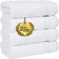 Cotton Paradise Hand Towels for Bathroom, 100% Cotton Turkish 4 Piece Hand Towel Set, Soft Absorbent Face Towels, White Hand Towels