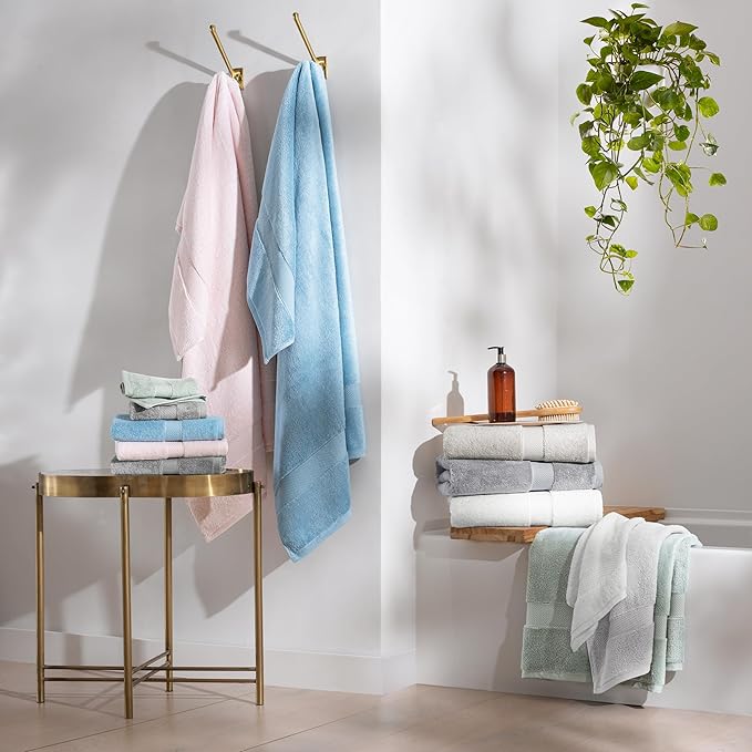 Aston & Arden Egyptian Bath Towels - Pack of 2 - Oversized Ultra Soft Thick & Absorbent, 100% Ringspun Egyptian Cotton Bathroom Towel for Spa, Hotel, 600 GSM, 30 x 54 in, Tan