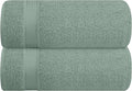 Belizzi Home Cotton 2 Pack Oversized Bath Sheet 35x70, Large Bath Sheet, Ultra Soft, Absorbent, Compact, Eco-Friendly, Recyclable, Quick Drying and Lightweight Towel - Jade