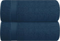 Belizzi Home Cotton 2 Pack Oversized Bath Sheet 35x70, Large Bath Sheet, Ultra Soft, Absorbent, Compact, Eco-Friendly, Recyclable, Quick Drying and Lightweight Towel - Mineral Blue