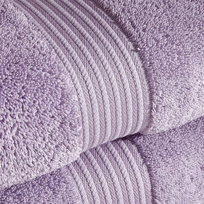 Christy Supreme Hygro 6 Piece Towel Set | Lavender | 100% Luxury Supima Cotton | Ultra Soft | Super Absorbent | 650GSM | 2 Bath Sheets 2 Hand Towels 2 Face Cloths