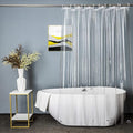 UFRIDAY Clear Shower Stall Curtain Liner 54 x 72inch, EVA Waterproof Weighted Clear Shower Liner with Magnets,Narrow Small Shower Curtain Liner 54 inch Wide for Bathroom or Window