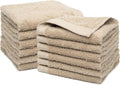 100% Cotton Washcloths Set 13” x 13” | Sand Towels | Set of 12 Ultra Soft and Highly Absorbent Washcloths Sets for Bathroom, Gym, Hotel, Spa | Machine Washable Face Towel