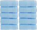 HALLEY Turkish Cotton Towels (Pack of 10) Washcloths Super Soft Highly Absorbent 100% Cotton Fingertip Towels for Bathroom and Kitchen for Mother’s Day (Powder Blue)