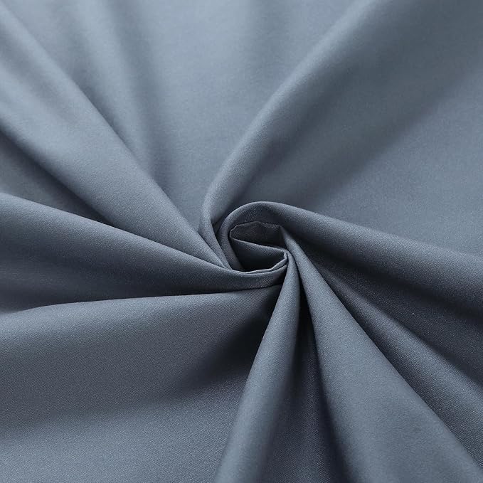 Stall Fabric Shower Curtain, Gray Ombre Narrow Cloth Shower Curtains for Bathroom, Modern Bathroom Small Curtains, 54" W x 72" H