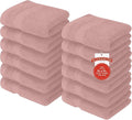 RIVERSIDE 12 Pack Premium 100% Cotton Face Washcloths, 550 GSM, 12 x 12 Inches, Soft, Absorbent Towels for Body & Shower, Bathroom Wash Clothes, Durable Face Towels Set for Spa, Gym, Dusty Rose