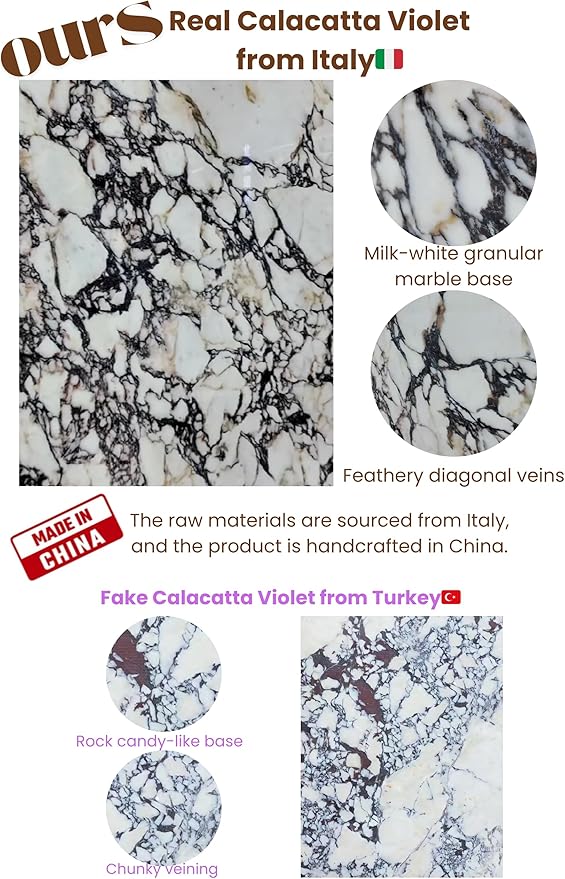 Real Marble Soap Dish - Soap Dish for Shower, Shower Bar Soap Holder, Marble Dish for Bathroom Kitchen, Decorative Stone Soap Dish (Calacatta Viola, Rectangular)