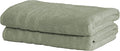 Mosobam Luxury Turkish Set of 2 Bath Towels 30X58 Seagrass Green 700 GSM Bamboo Viscose & Aegean Turkish Combed Cotton