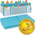 Supa Ant Baby Bath Kneeler and Elbow Rest Pad –Mom’s Choice Award Winner –US-Designed Extra Thick Bathtub Kneeling Pad with 8 Suction Cups, 5-Pocket Organizer, Non-Slip, Cushioned, Durable (Blue)