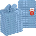 RIVERSIDE Pack of 24 Salon Towels Set – 16 x 26 Inches, 100% Ring Spun Cotton Highly Absorbent and Quick Dry Towels for Salon, Hand, Barber, Gym, Home & Hair Care, Blue