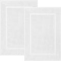 DAN RIVER Classic Cotton Bath Mats Set of 2 – Not a Bathroom Rug, Ultra Soft, Highly Absorbent & Machine Washable Bath Mat Towel for Bathroom Floor Mat – Durable, Quick-Dry, 21x34 Inches, White