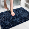 Yimobra Large Bathroom Rug Non Slip 36x24 Inch, Extra Thick Soft Absorbent Chenille Bath Mat, Machine Washable Quick Dry Bath Rugs for Bathroom Floor, Tub and Shower, Home Decor Accessories, Navy Blue