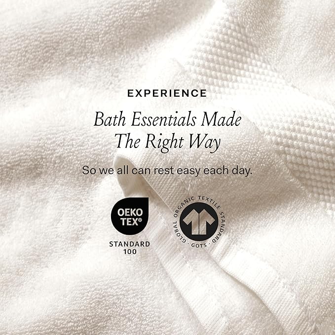 BOLL & BRANCH Plush Bath Sheet Set - Oak - 6 Piece - Includes 2 Oversized Bath Sheets, 2 Hand Towels & 2 Washcloths - 100% Organic Cotton - Ultra Soft & Luxurious - Quick Absorbing