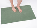 Cotton Paradise 100% Cotton Non Slip Bath Mats for Bathroom, 17x24 inch Soft Absorbent Quick Dry Machine Washable Floor Bath Mat, Sage Green