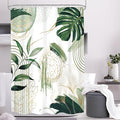 Sage Green Boho Shower Curtain 48Wx72H Small Stall Narrow Modern Abstract Mid Century Bohemian Tropical Palm Leaves Geometric Bathroom Decor Botanical Bath Curtain Fabric Polyester 8 Pack Hooks