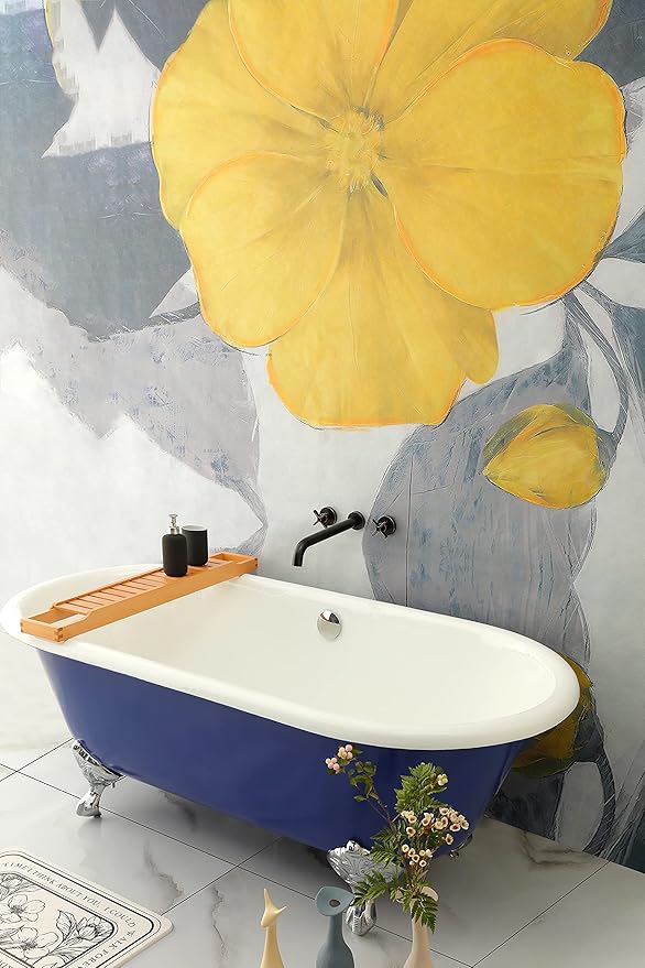 Wall Mount Tub Filler,Two Cross Handle Bathtub Faucet,Extra Long Spout Reach with High Water Flow,Brass Rough in Valve Included,Oil Rubbed Bronze