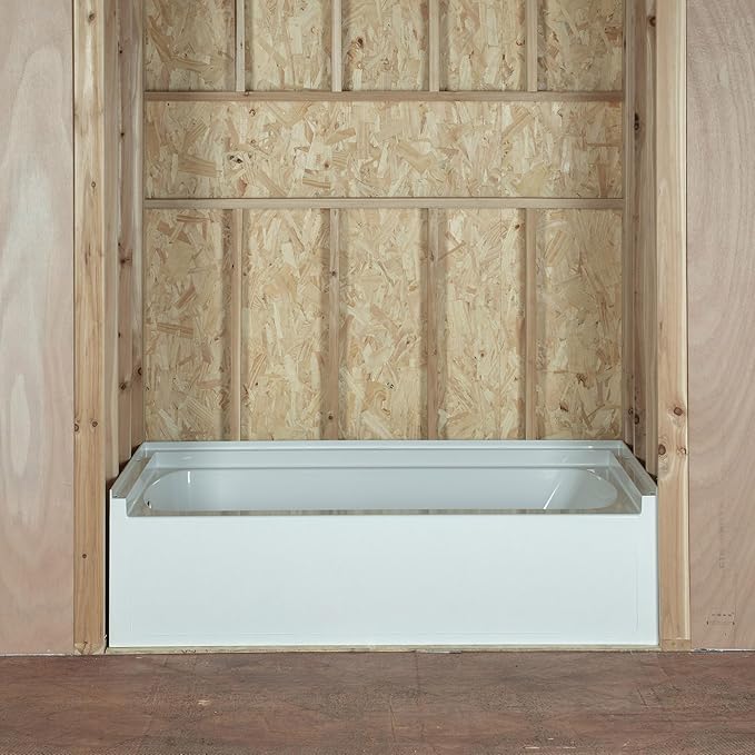 WOODBRIDGE 60” x 32” Alcove Soaking Bathtub in white with Left-Hand Drain Hole